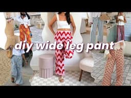 DIY Wide Leg Pant + Sewing Pattern | Easy Hena Trouser Elastic Waist Tutorial