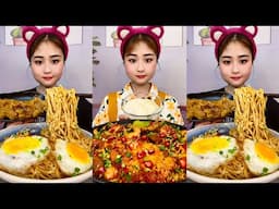 Extreme Douyin Mukbang: Spicy Noodle Mountain Viral Chinese Food ASMR