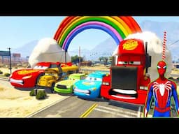 SPIDER-MAN Monster McQueen Truck Hot Wheels Cars3 Mack & Friends Join IN NEW EPIC STUNT CHALLENGE