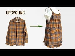 DIY  Upcycling  Shirt/셔츠 리폼/앞치마/Apron/끈 원피스/치마/남방/Dress/뷔스티에/skirt/Refashion