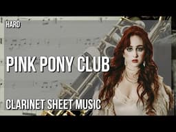 Clarinet Sheet Music: How to play Pink Pony Club by Chappell Roan