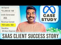₹30 Lakhs Revenue In Just ₹11K | 🔴LIVE Facebook/Meta Ads Lead Gen CASESTUDY of SAAS/IT Client
