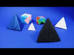оригами пирамида как сделать пирамиду из бумаги схема  How to make Paper Pyramid
