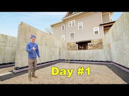 Restoring My $7,000 Mansion: Pouring Underground Theater Floor - Pt. 1