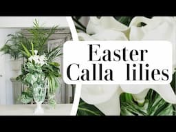 White calla lilies for Easter celebrations