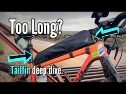 It's like a TINY HOME on your top tube! In depth review: Tailfin LONG bikepacking + bike touring bag