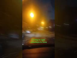Driving carefully in Street  Light reflections in Snow | Light reflections makes difficult Driving