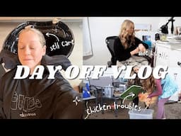 REALISTIC Day in the Life Nurse & Mom | Hair Appt, Work at home, Chicken Issues