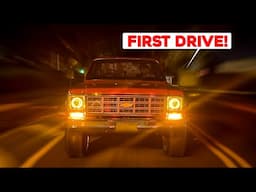 First Drive in our freshly restored 1979 Chevy C10!￼