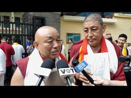 Dalai Lama grants audience to former and current abbots of Dzongkar Choede Monastery