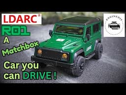 Tiny Land Rover Defender 90 RC car. Working lights, brake & indicators.