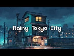 Classic Vibes & 90s Lofi Beats 🌧️ Rainy Tokyo Side Street 📚 Focus Music #lofihiphop #lofirain