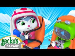 Kat-ch Her If You Can 🧑‍✈️ | Gecko's Garage | Moonbug Kids - Play and Learn