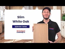 Slim White Oak Door Sample from Wholesale Cabinets' Splendor Series