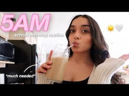MY REAL 5AM HIGH SCHOOL MORNING ROUTINE *senior year*