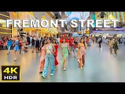 [4K HDR] Fremont Street Las Vegas Walking Tour | April 2025 | Downtown Las Vegas