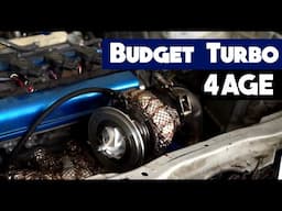 Budget 4AGE 20V Turbo Build | Installing Manifold, Turbo and building the Downpipe! + Half size Rad