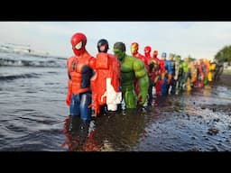 SPIDER-MAN 108 VS BIG HULK 404, THE HULK, TEAM CAPTAIN AMERICA VS AQUMAN, TEAM SUPERMAN VS THANOS 2
