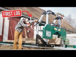 Cutting The FIRST Log On My New Sawmill