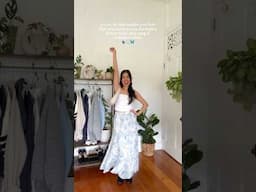 CUTEST SPRING OUTFIT WITH A BLUE FLORAL MAXI SKIRT
