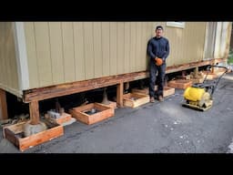 Cabin Rot Repair Continues! Finishing Concrete Forms & Grading