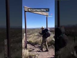 We’re just happy hiking on the Arizona Trail 📍🥾 #arizonatrail  #adventureawaits #hiking #outdoors