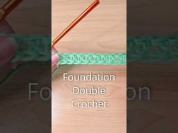Chainless Foundation Double Crochet #crochet #crochettips #crochettutorial