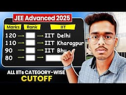 JEE Advanced 2025 Marks vs Rank | Lowest Ever JEE Advanced CUTOFF🔥