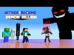 Wither Became Demon Villain vs monster and xdjames : Herobrine Animation