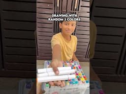 Doing 3 COLORS Challenge By Kids ❤️ #artshorts #artvideos