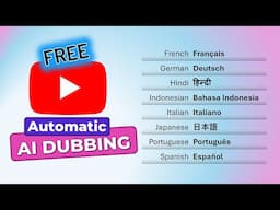 YouTube AI Audio Dubbing 🔹 8 languages