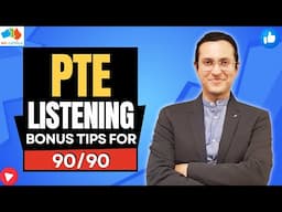 PTE LISTENING BONUS TIPS - 90/90! #pte #ptetipsandtricks #ptelistening #malcolmpte #aoneaustralia