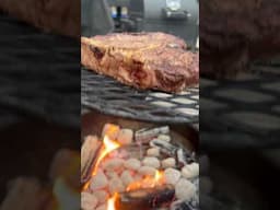 2lb Porterhouse Steak | Weber Smoky Joe Santa Maria Attachment