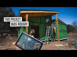 Our Cabin Renovation CONTINUES! Installing Our HUGE WINDOWS + We’ve Got Intruders 😳