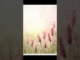 Watercolor flower landscape