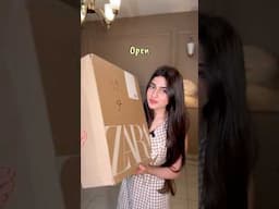 Unbox my Zara order “Cutest” outfits ever!! 😭❤️ #shorts #youtubeshorts