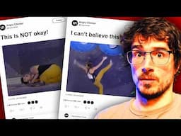 Huge Drama in Professional Rock Climbing