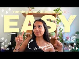 running a small biz is ✨easy✨ - here's why // how to thrive as a small business owner