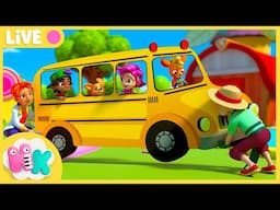 🙊🐷🐥 Best Educational Animal Songs for Kids 🚌 The Wheels On The Bus & More! | HeyKids Nursery Rhymes