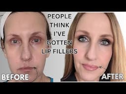 HOW to MAKE LIPS look BIGGER and even with lipliner
