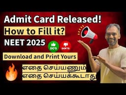 How to fill Admit card NEET 2025 Demo Step by step explained #neet2025admitcard