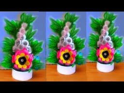 flower bouquet making with paper / diy flower bouquet