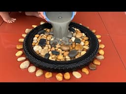 Amazing ideas From Pebble Mosaic And Cement.Diy Coffee Table and Flower Pots so Unique