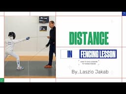 Distance in giving foil lesson for beginner and young fencer