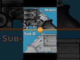 Remesh vs Sub-D: Which One Wins for High Poly? #3dmodeling #3dart #blender