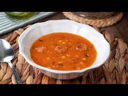 Caldo de Garbanzos con Chorizo | Receta Fácil y Sabrosa