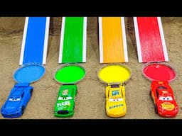 Ô tô đồ chơi   Xe đua Lightning McQueen đổi màu sắc- Kid studio