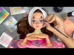 ASMR Satisfying with Unboxing Barbie Doll Makeup & Skincare | Barbie Doll Transformation 💄No talking