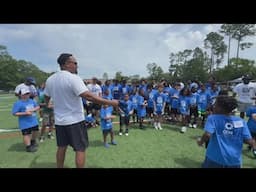 Former NFL players, coaches hold youth clinic at Duval Charter at Baymeadows K-12