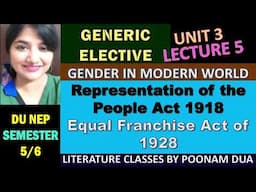 UNIT 3 LECTURE 5 GENDER IN MODERN WORLD SEMESTER-VI GENERIC ELECTIVE (GE)  HISTORY DU NEP